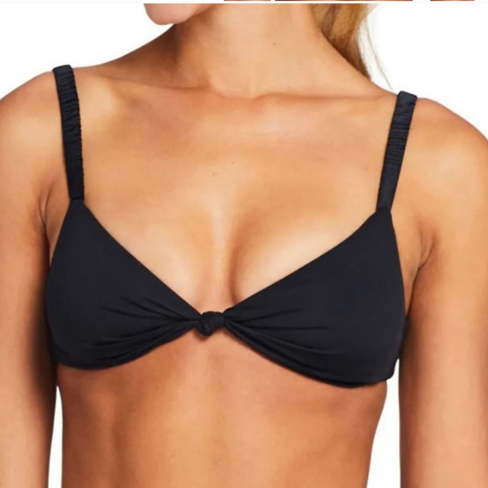 NWT Vitamin A‎ Zuri Black Bralette Women's Bikini Top Size XS/4